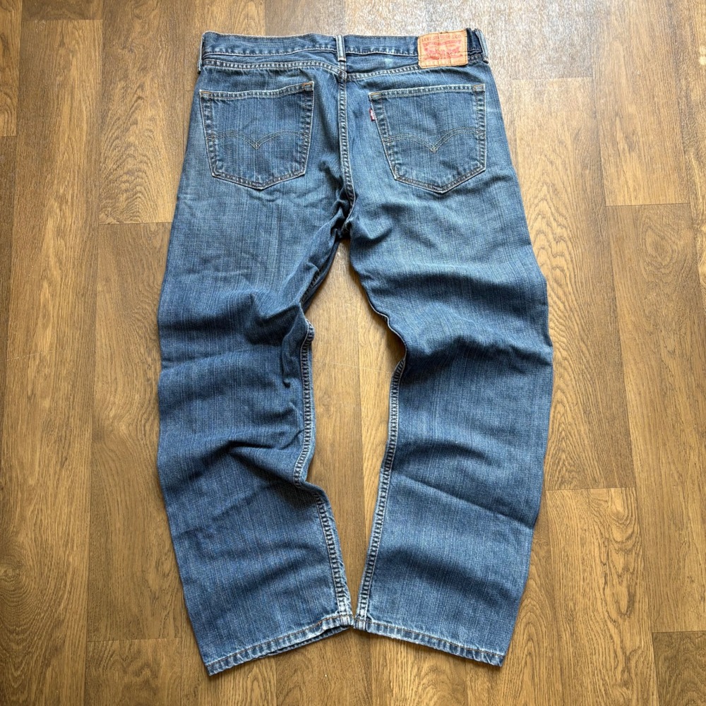 Vintage Y2K Authentic Levis 505 Relaxed Fit Dark Wash Faded Skater Jeans